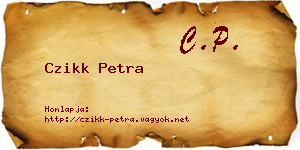 Czikk Petra névjegykártya